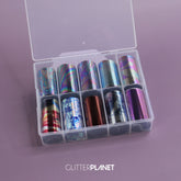 Nail Art Foil | Dark Oil Spill 10pcs Set