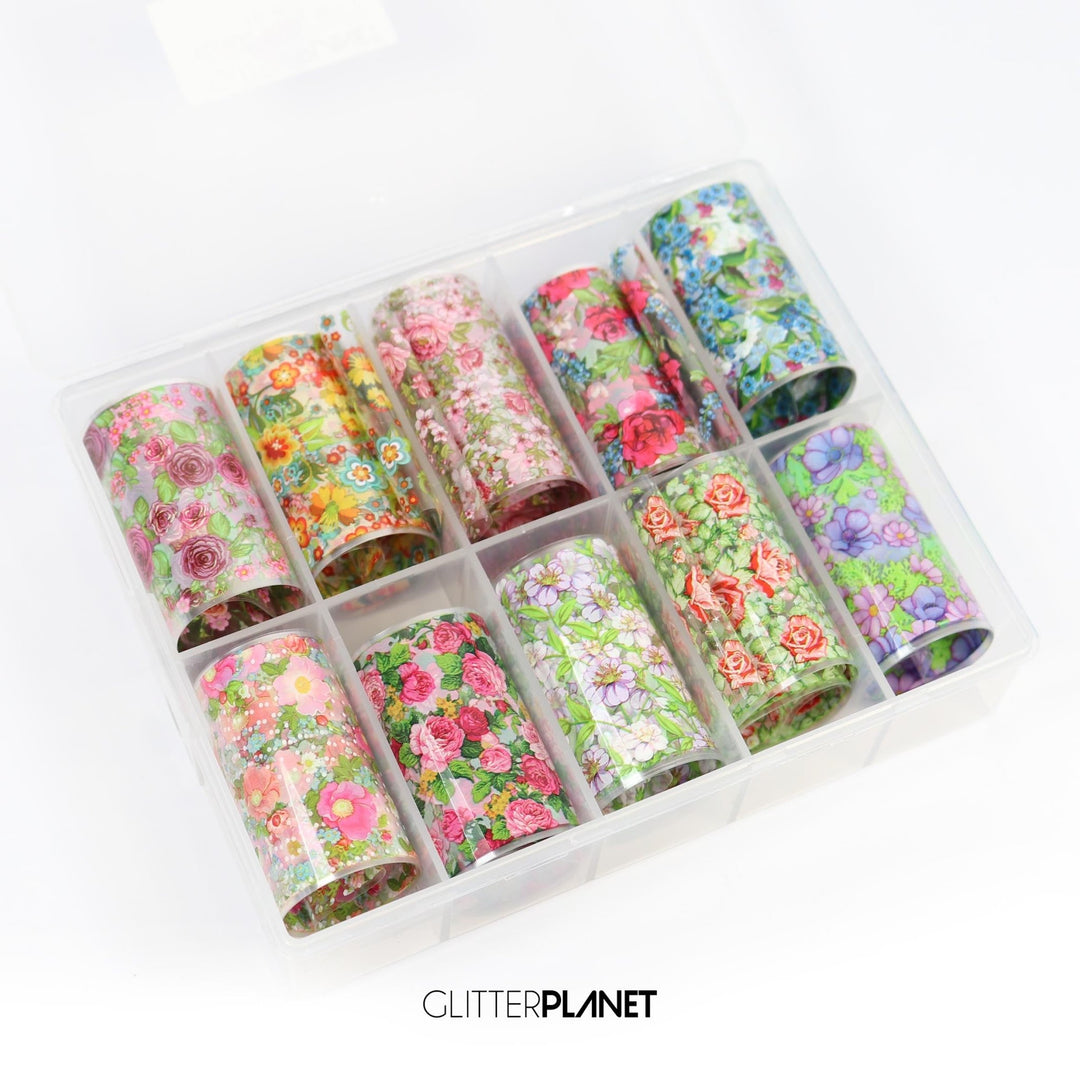 Nail Art Foil | Floral Set 10pcs - set 1