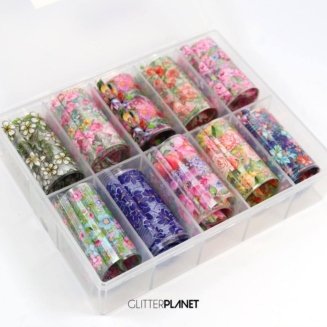 Nail Art Foil | Floral Set 10pcs - SET 2