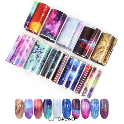 Nail Art Foil | Galaxy set 1 - 10pcs