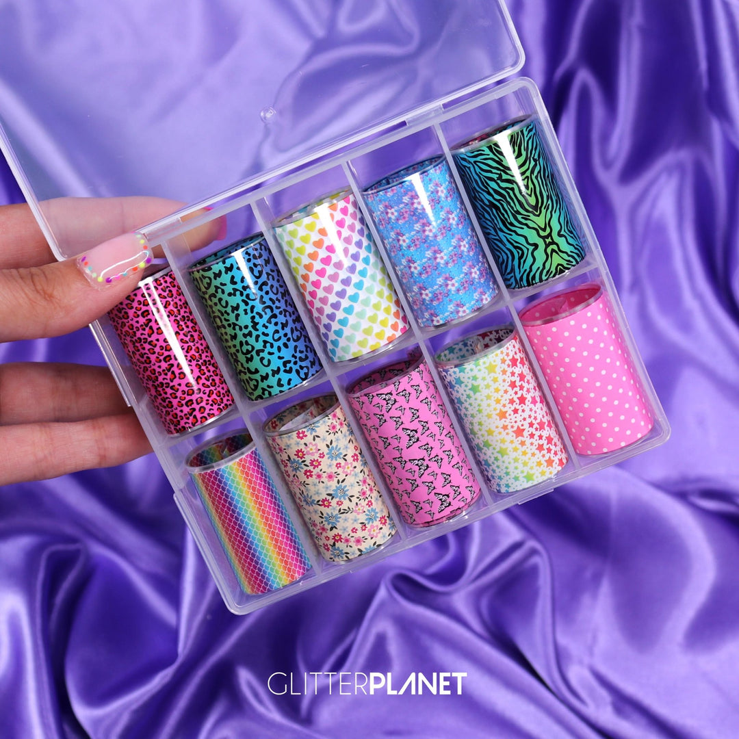Nail Art Foil | Rainbow Cutie - 10pcs Set