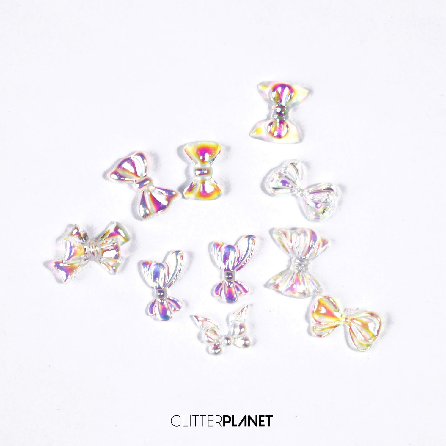 Nail Art Jewel | Aurora Iridescent Clear Bows