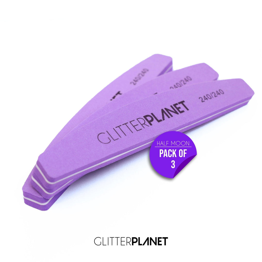 Nail Buffer | Purple 240/240 Grit Buffer - Pack of 3 Hand Files