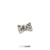 Nail Jewel - Crystal Clear Straight Alloy Bow