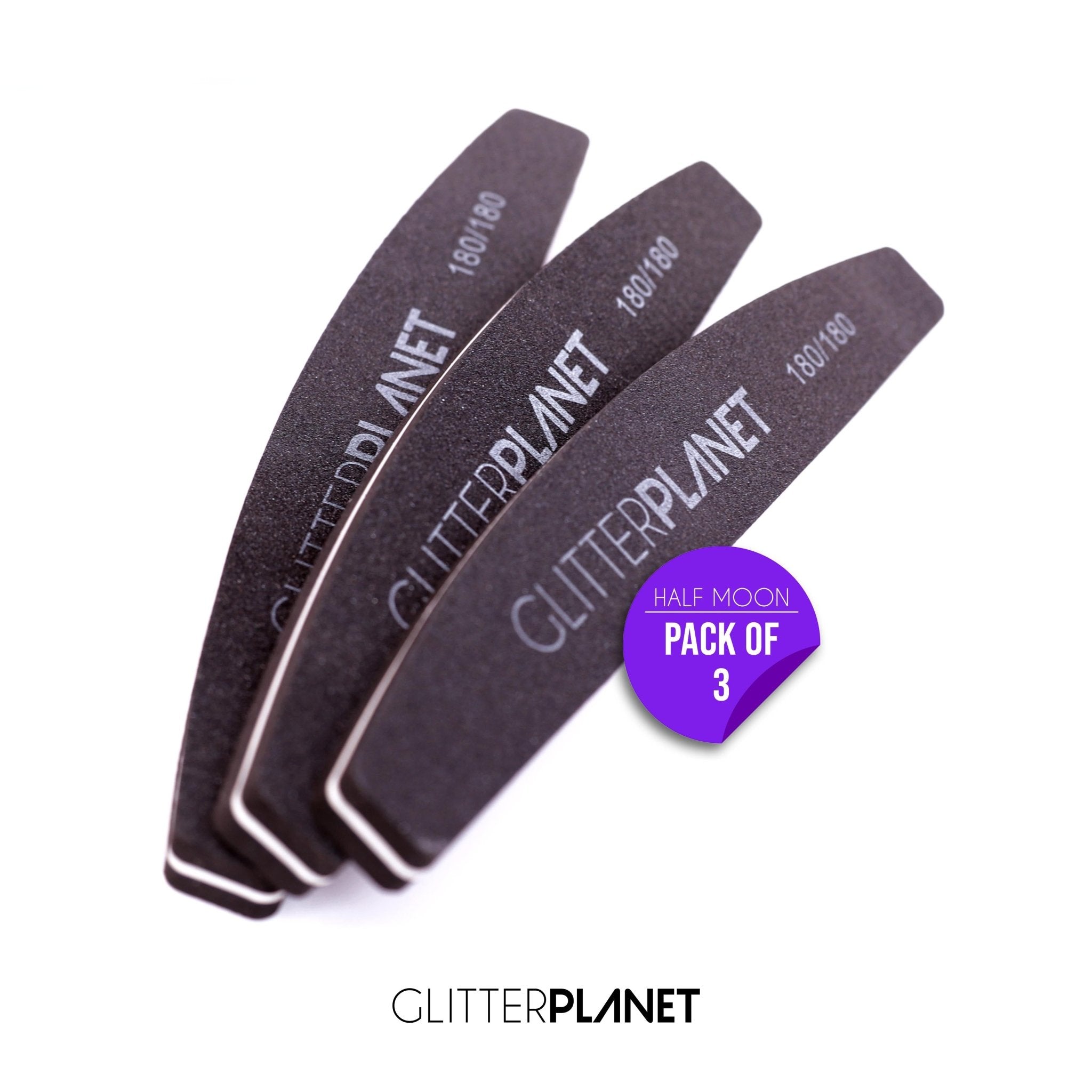 Nail Sponge Buffer | Black 180/180 Grit - Pack of 3 Hand File