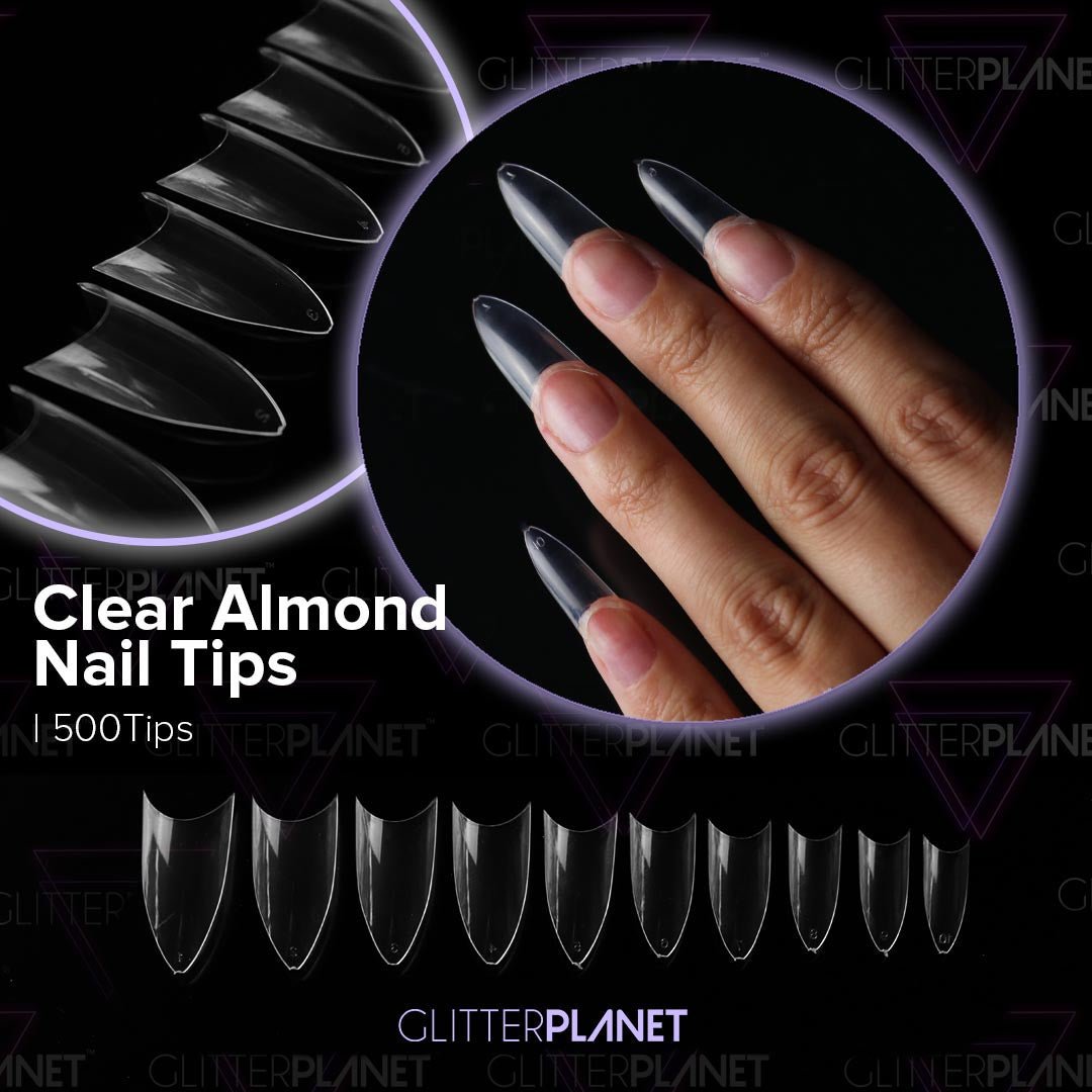 Nail Tips | Clear Almond - 500pcs