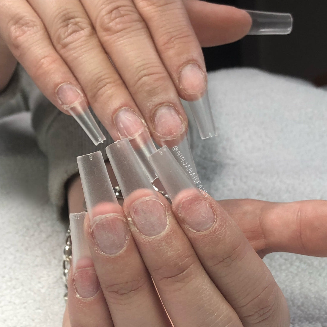 Nail Tips | Clear Ultra Thin Tapered - 500pcs