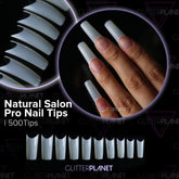 Natural Salon Pro Nail Tips | Salon Style C Curve - 500pcs