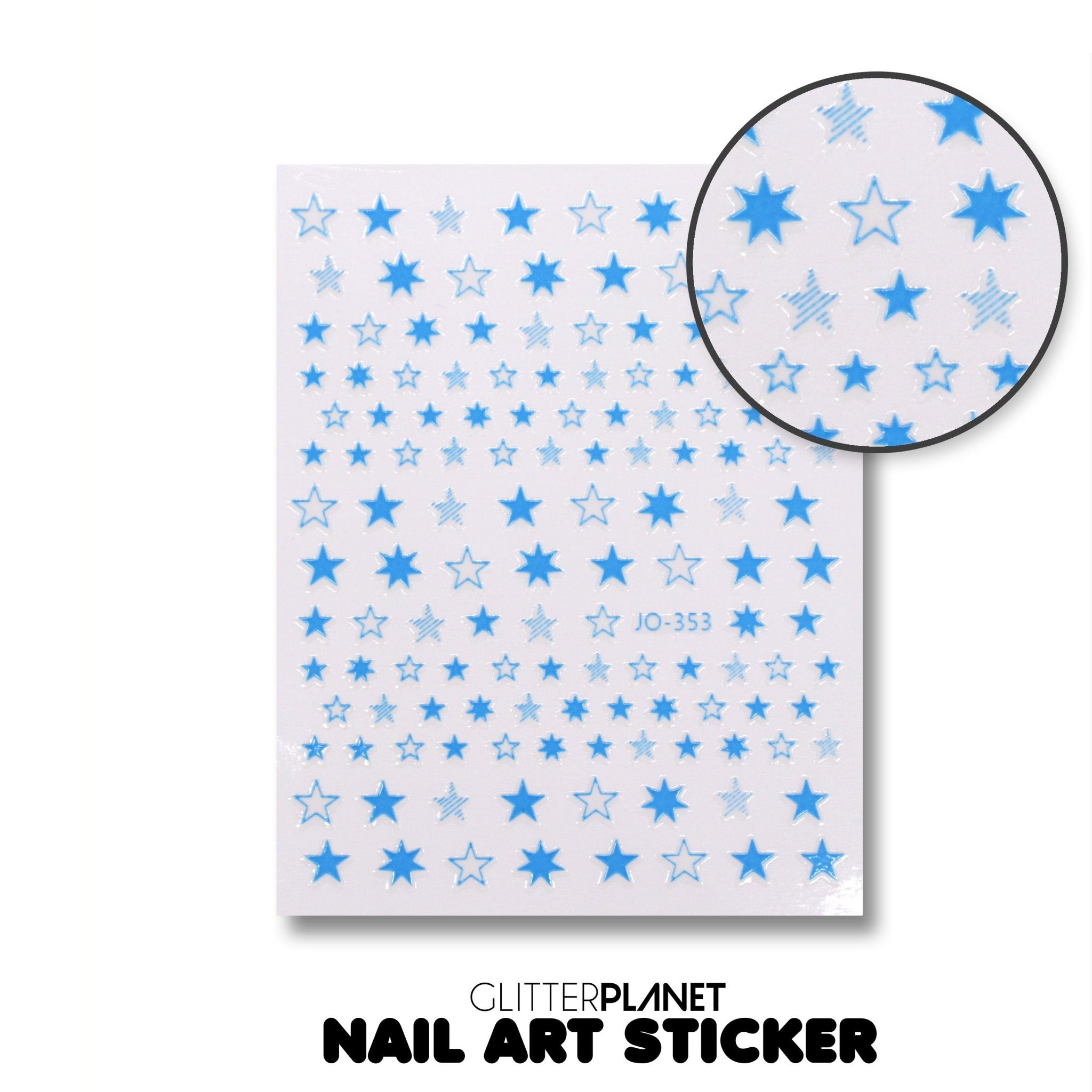 Neon Star Nail Stickers