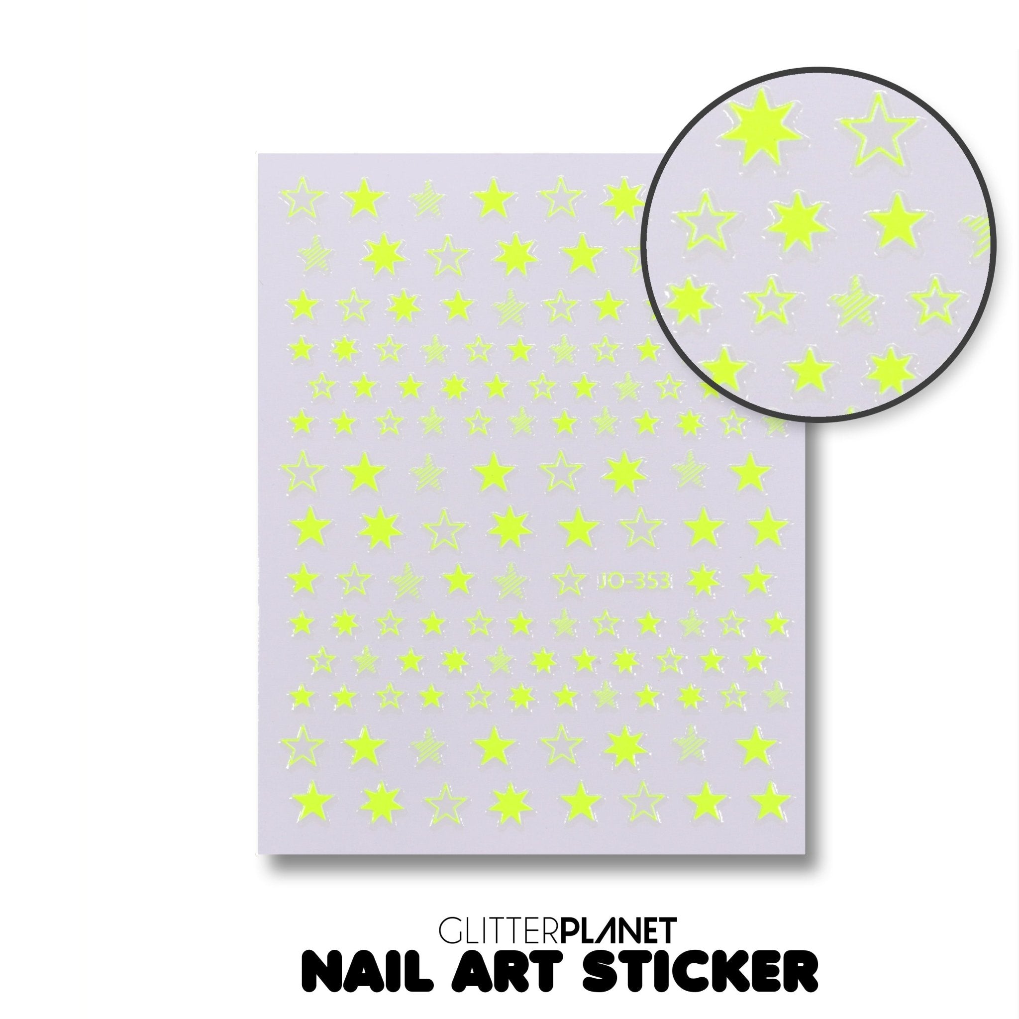 Neon Star Nail Stickers