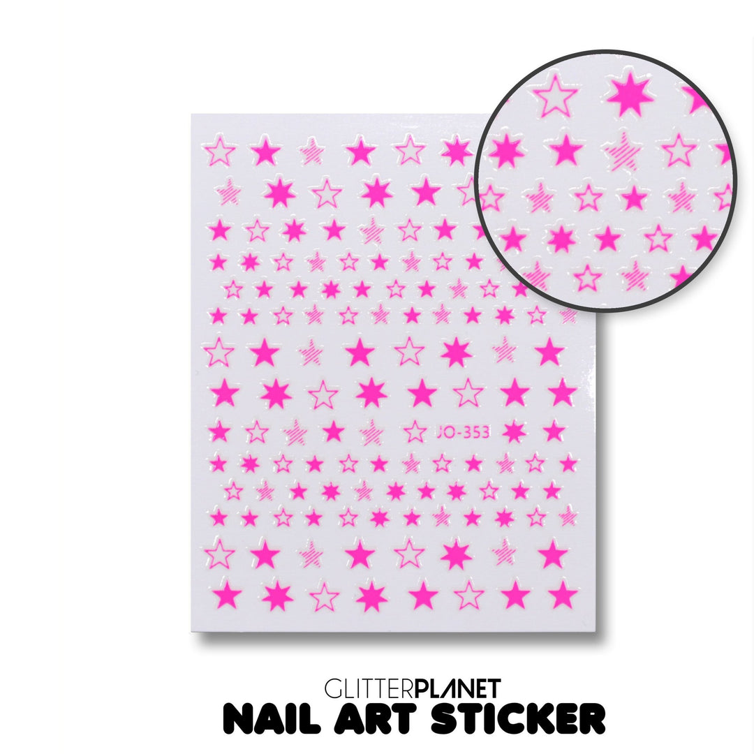 Neon Star Nail Stickers
