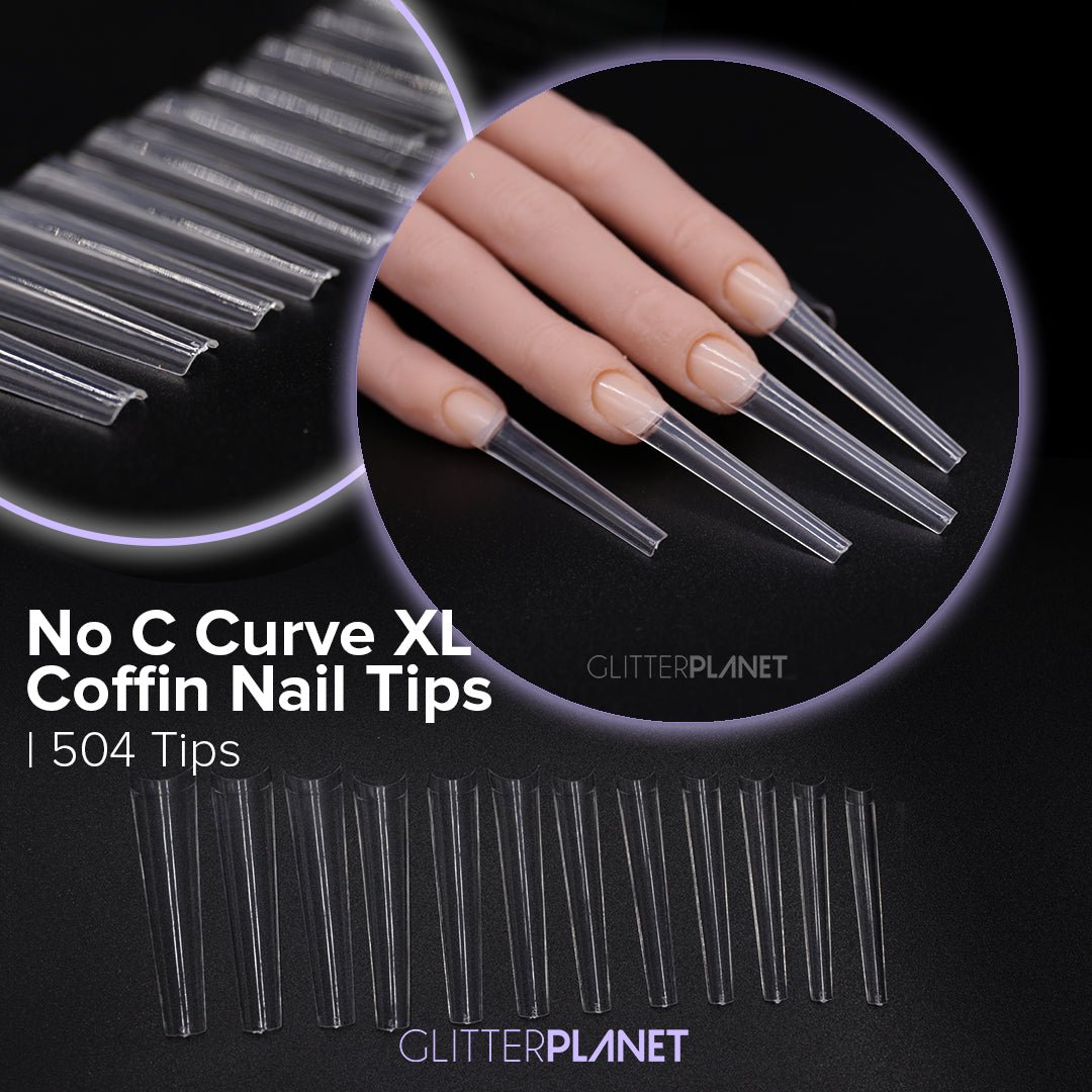 No C Curve XXL Coffin Tips 504pcs