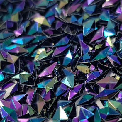 Oil Slick diamond glitter close up image | Glitter Planet