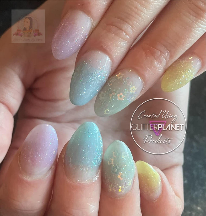 Pastel Coloured Acrylic Collection 8pcs - Glitter Planet