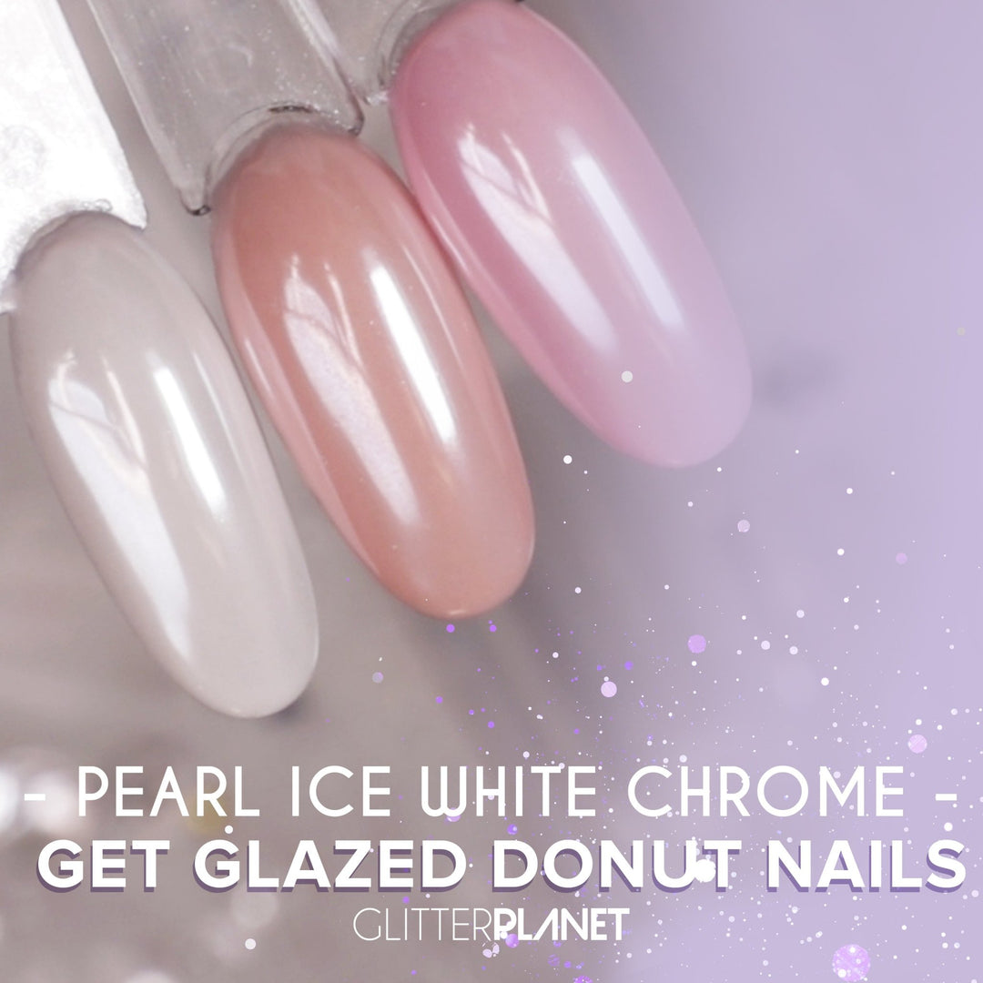 Ice Moon White Chrome Nail Powder  Donut Glaze Nail Trend – Glitter Planet