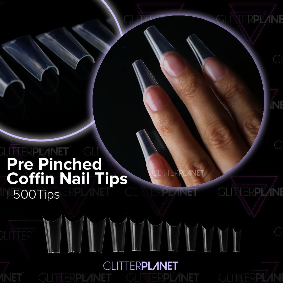 Pinched Coffin C Curve Nail Tips - 500pcs