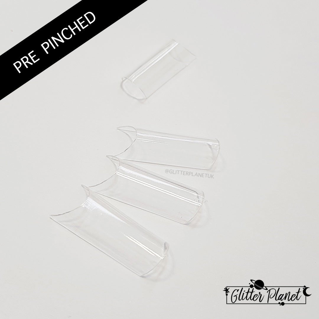 Pre-Pinched Square C Curve Nail Tips - 500pcs