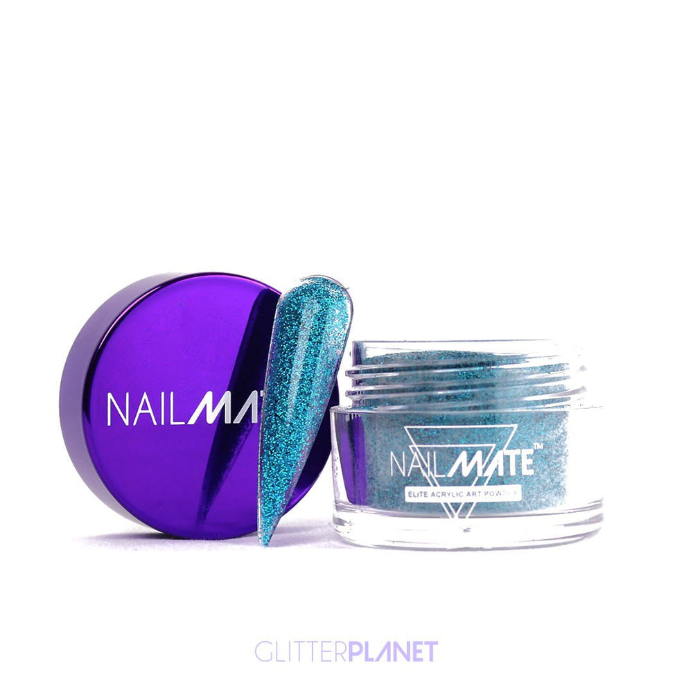 Premixed Glitter Acrylic Powder | Blue Holo 10g