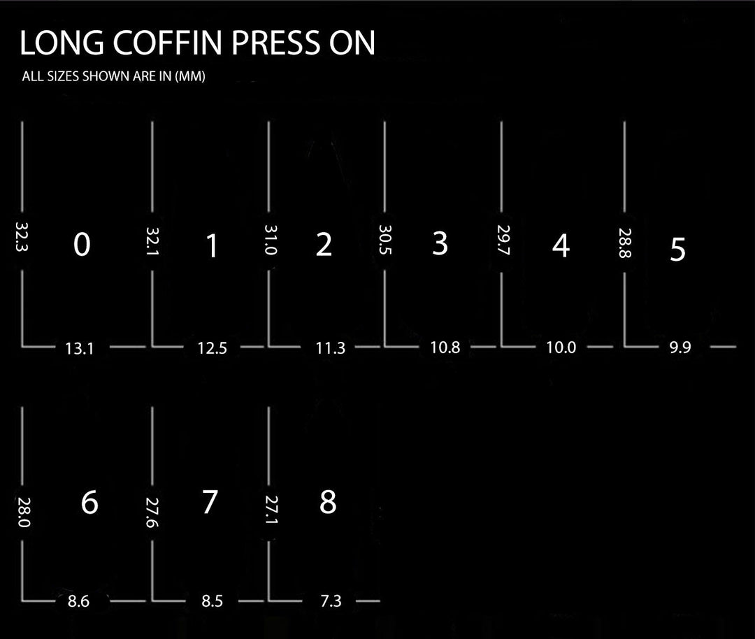 Press On Nail Tips | Long Coffin