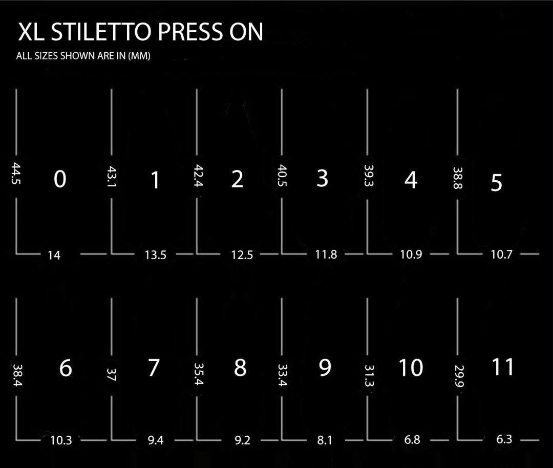Press On Nail Tips | XL Stiletto