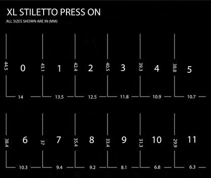 Press On Nail Tips | XL Stiletto