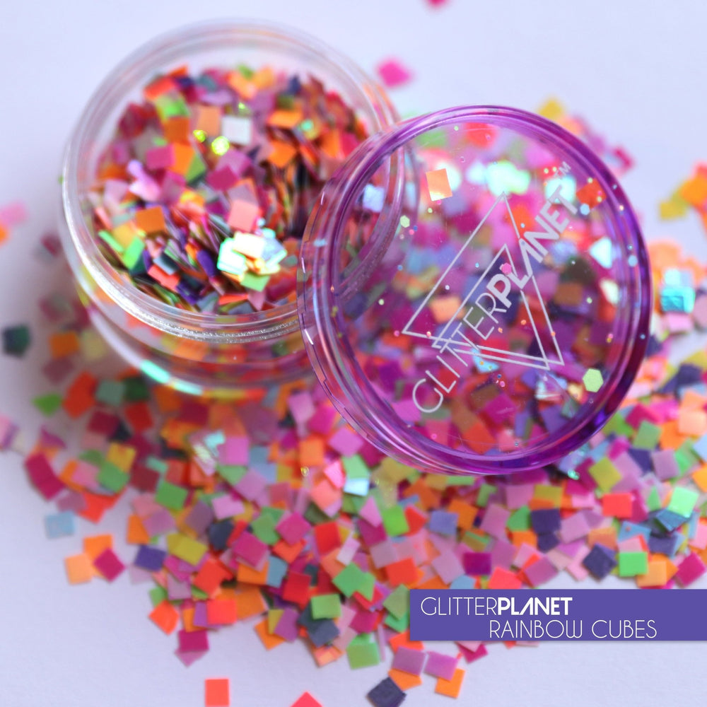 Rainbow Cubes | Loose Nail Glitter 5g