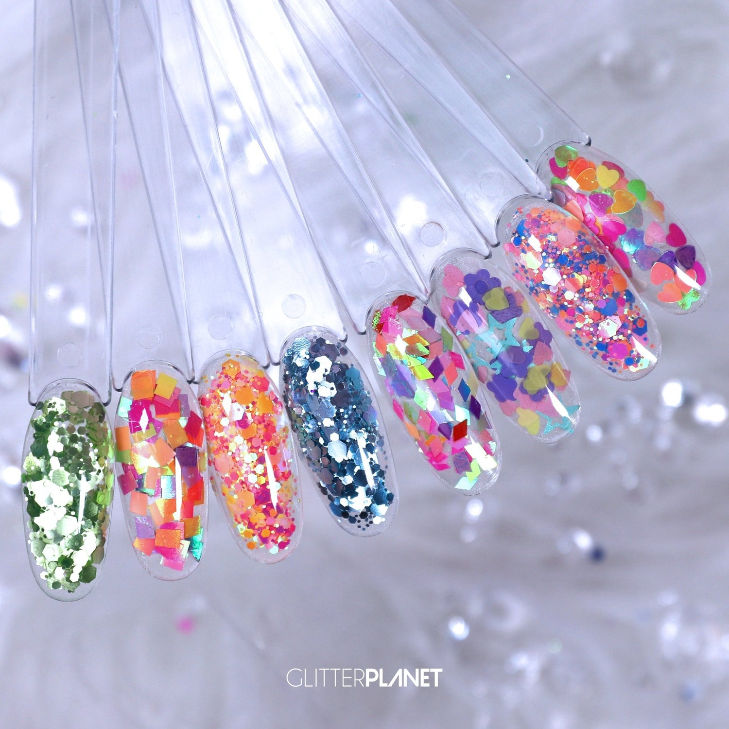 Rainbow Hearts | Loose Nail Glitter 5g