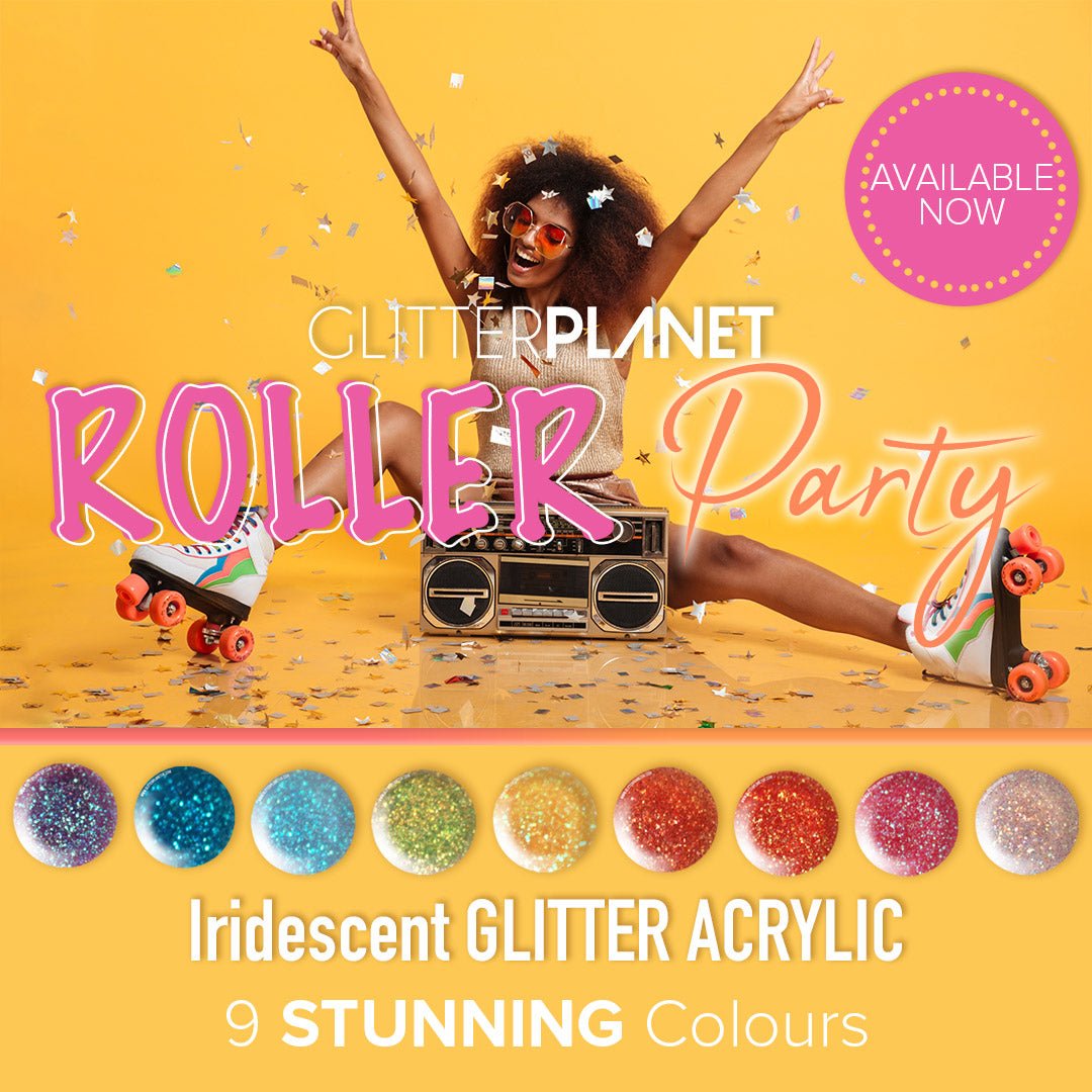 'Roller Party' Iridescent Glitter Acrylic Powder Collection - Glitter Planet