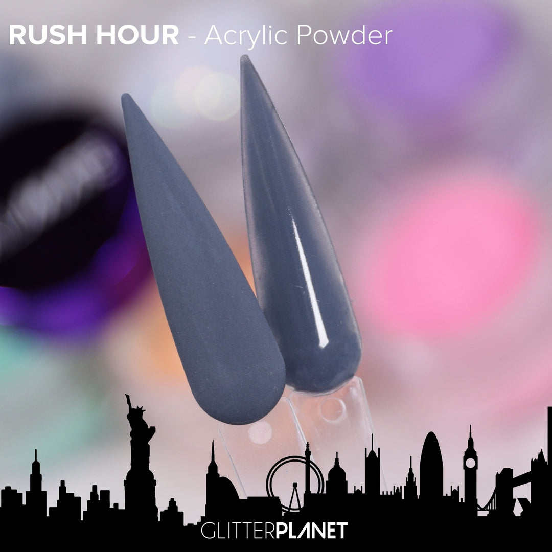 Rush Hour - Blue Grey Acrylic Nail Powder 10g
