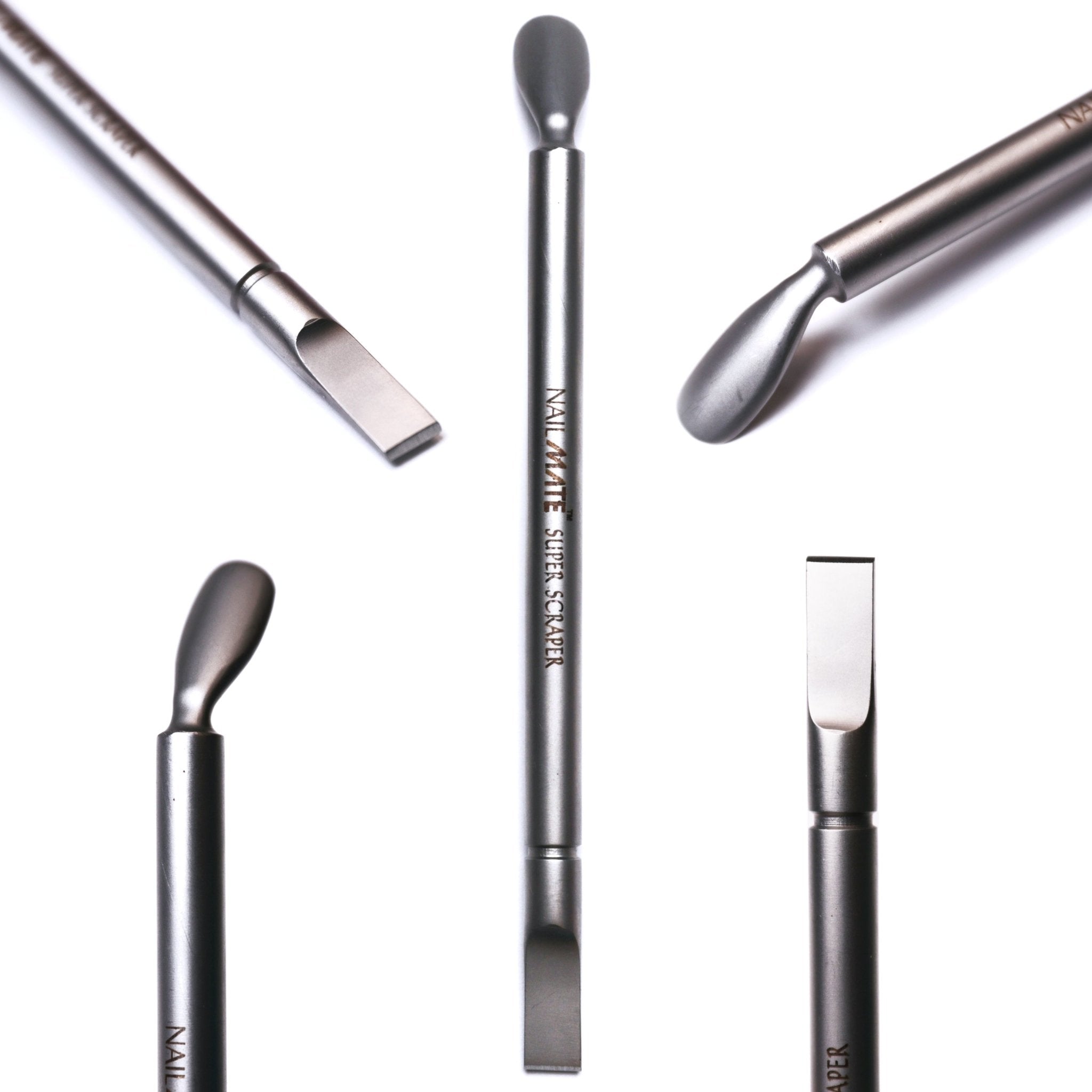 Super Line Scraper Satin Silver Super Scraper Cuticle Pusher – Glitter Planet