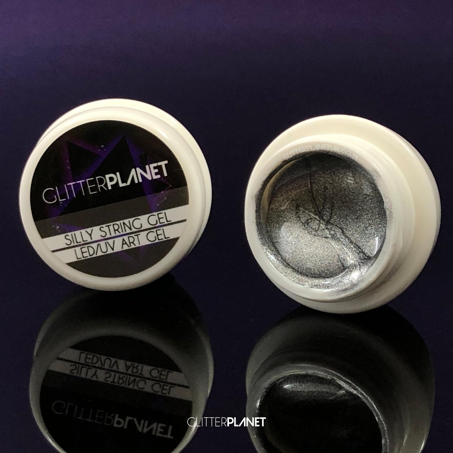 SILVER - Silly String Spider Line Gel Pod