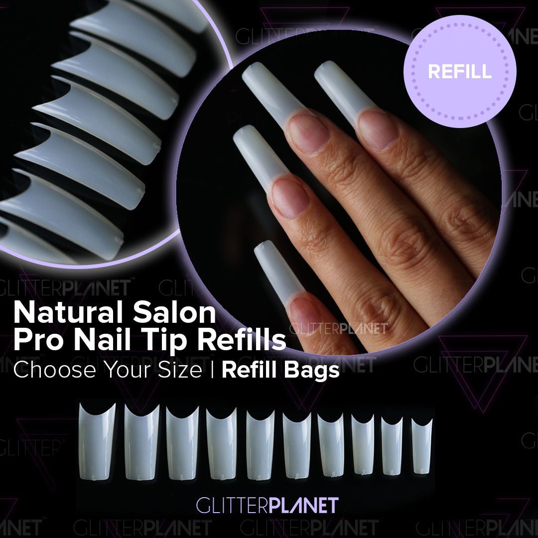 Single Size Refill Nail Tips | Natural Salon Pro