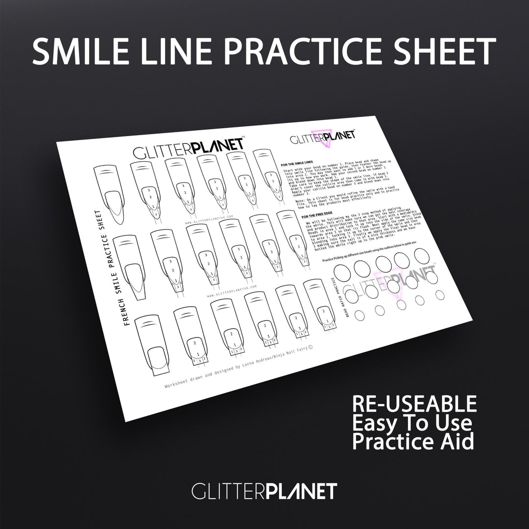 Smile Line Practice Sheet - Nail Education & Learning