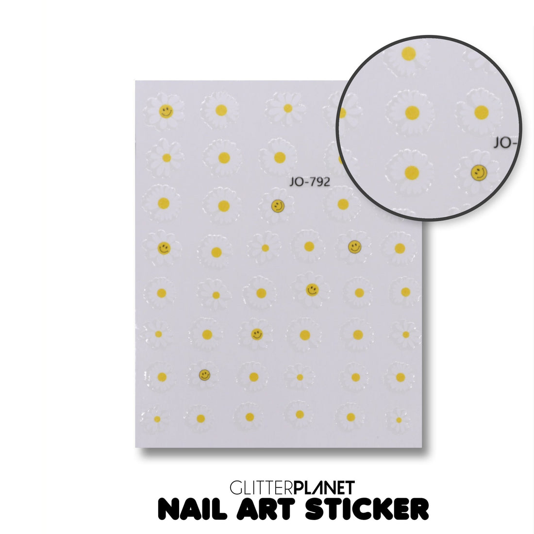 Smiley Daisy Nail Stickers