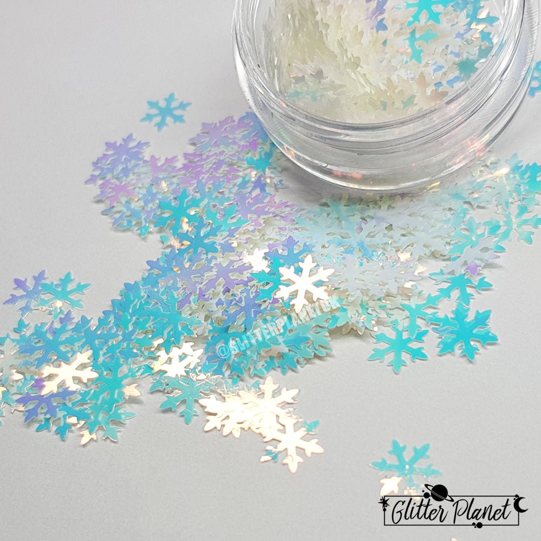 Snowflakes - Iridescent Blue