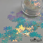 Snowflakes - Iridescent Blue