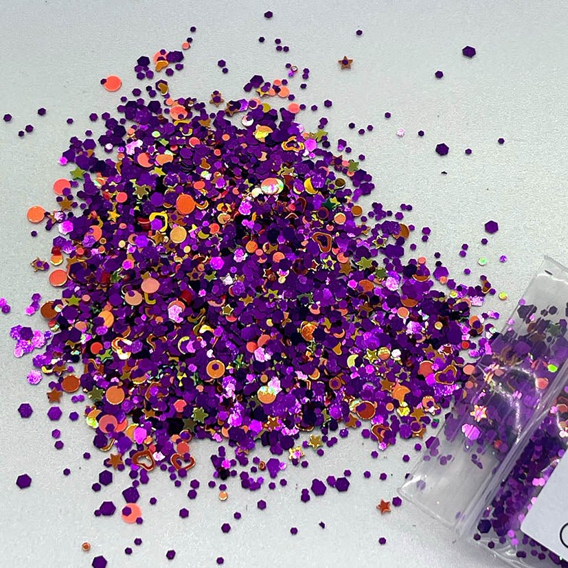 Spell Bound - Purple, Orange and Gold Glitter - Glitter Planet