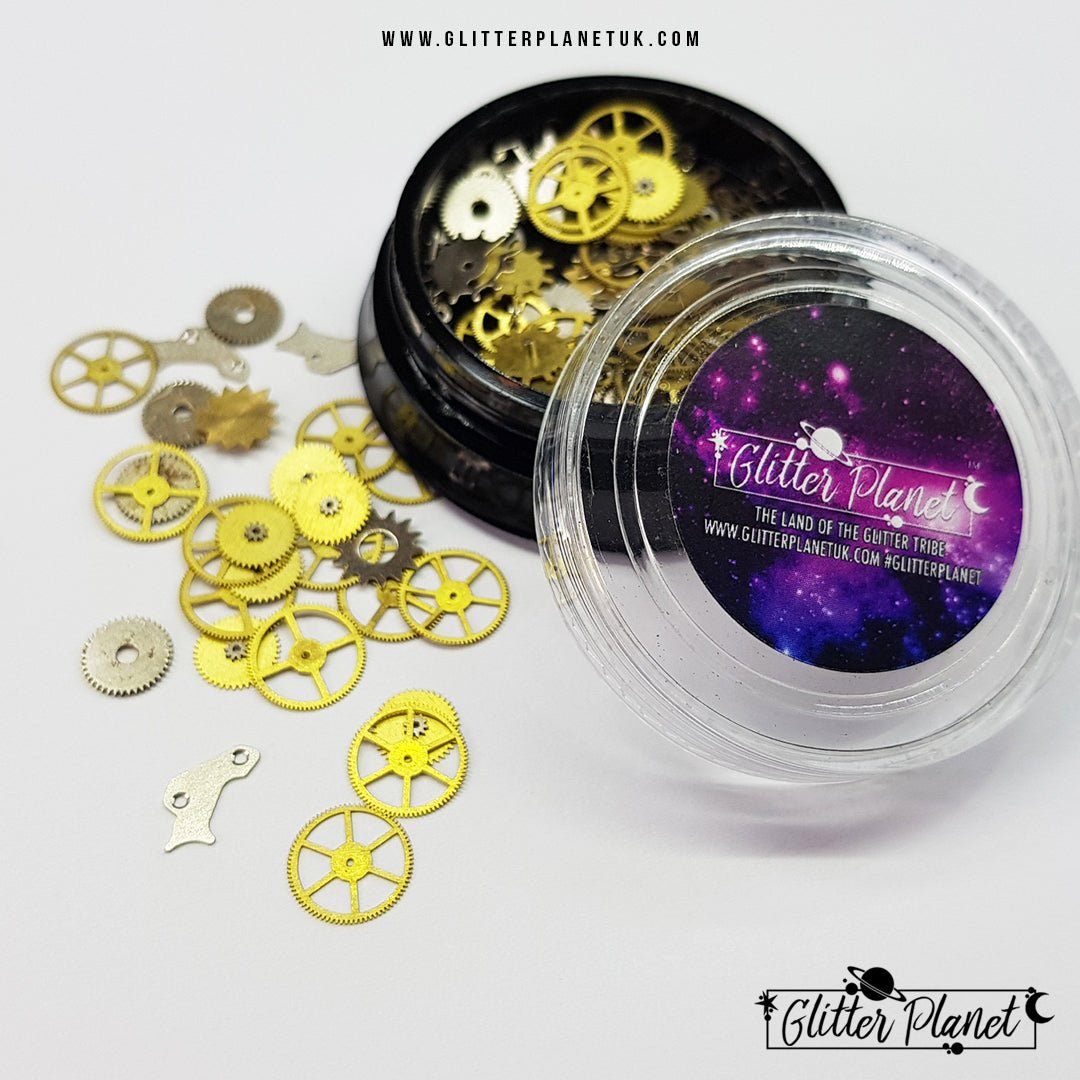 Punk Cogs Steam Punk cogs Nail Art – Glitter Planet