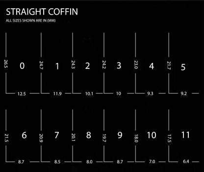 Straight Coffin no C Curve Nail Tips - 504pcs