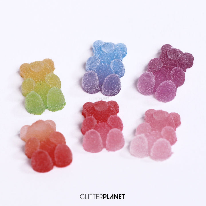 Sugar Gummy Bear Kawaii Nail Charms 6pcs