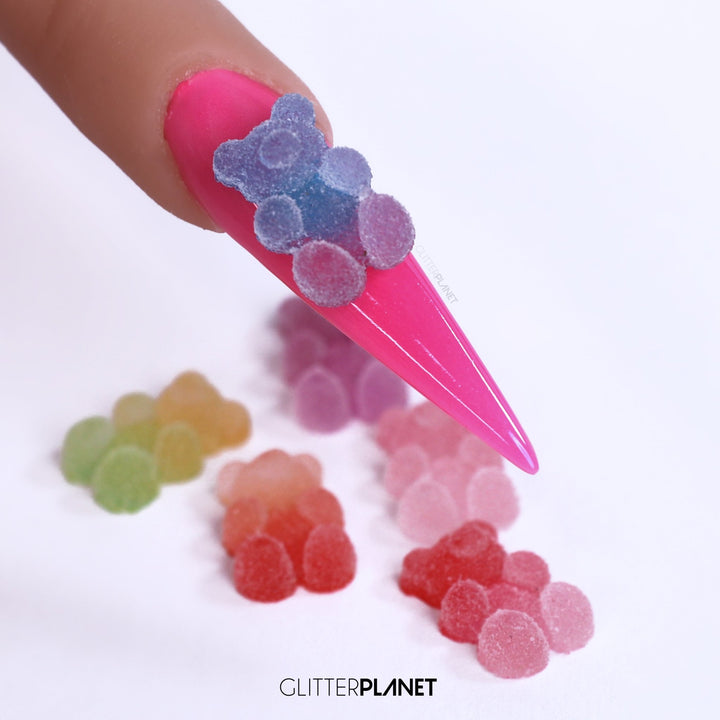 Sugar Gummy Bear Kawaii Nail Charms 6pcs