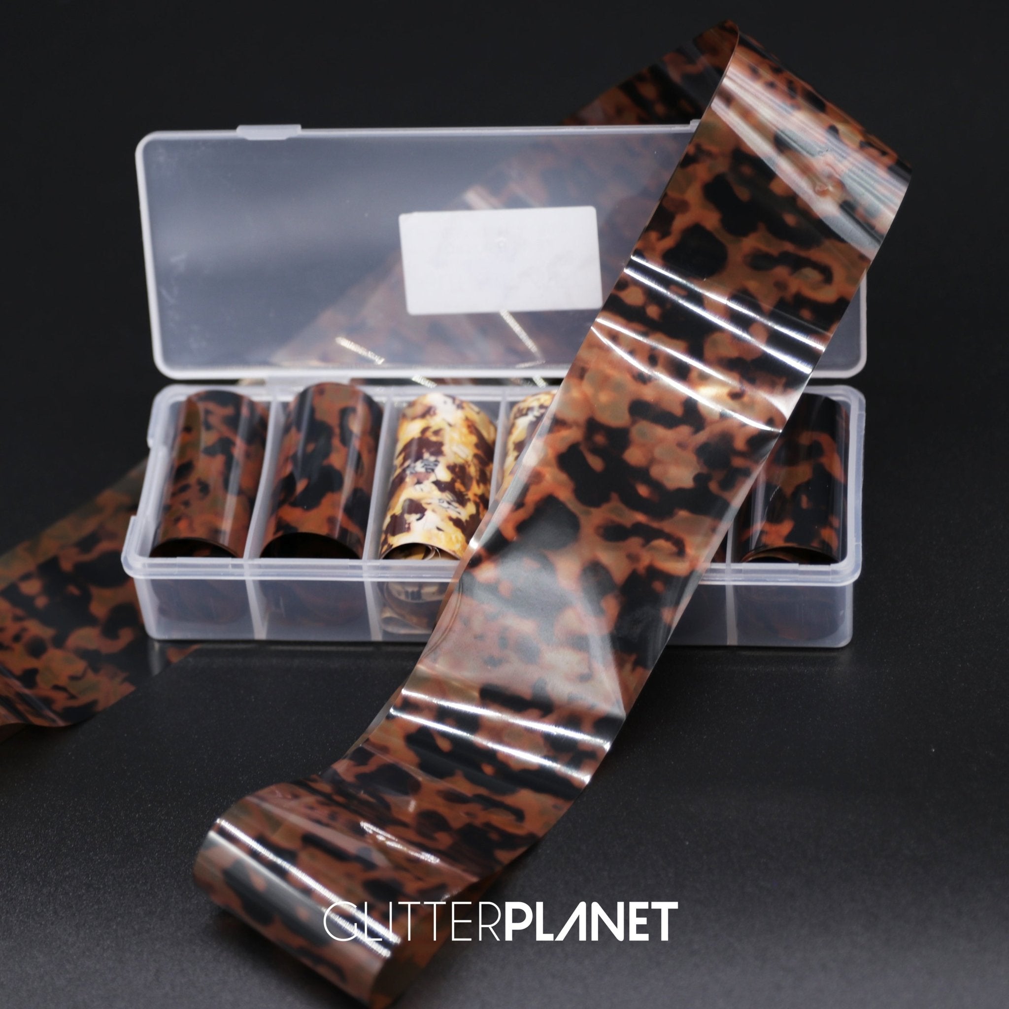 Tortoise Shell Effect Nail Art Foil Set 6pcs