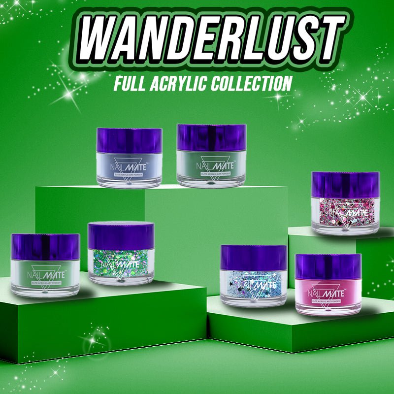 Wanderer Blue Glitter Acrylic Nail Powder - Glitter Planet