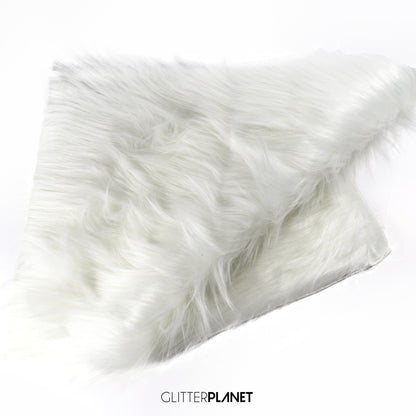 White Faux Fur Background