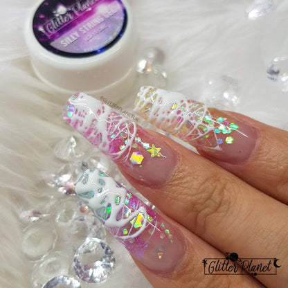 WHITE - Silly String Spider Line Gel pot