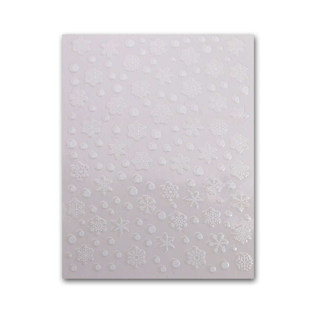 White Snowflake Nail Stickers - Glitter Planet