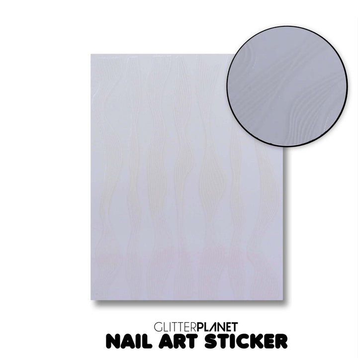 WHITE Wave - Nail Art Sticker