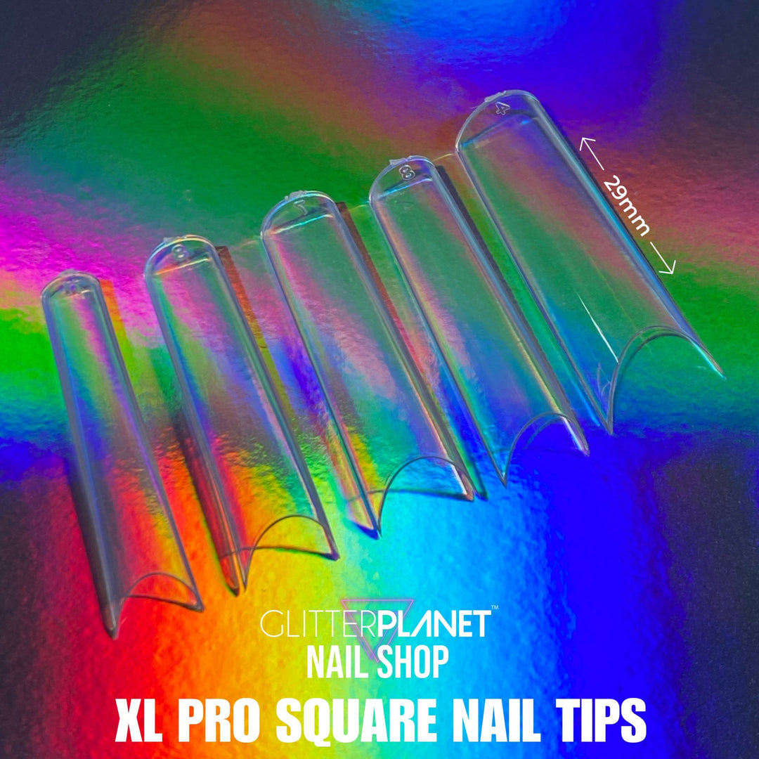 XL Square Pro Nail Tips Medium C curve - 600pcs