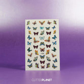 Y-88 Multi Blue & Yellow Butterfly Nail Art Stickers